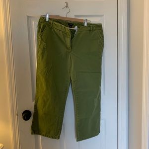 J Crew green khaki ankle length